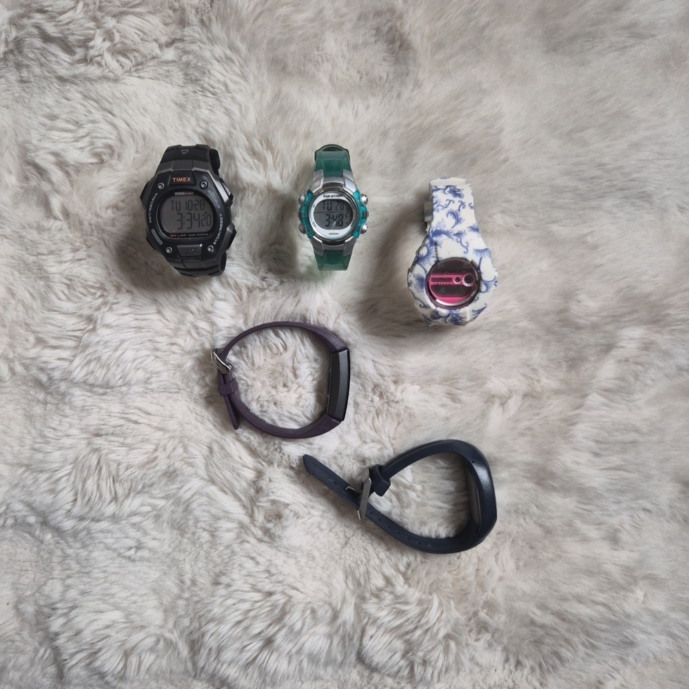 Womens Digital Watch Bundle Lot Sporty Training Running Athletic Athleisure Mode